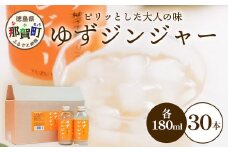 ゆずジンジャー 180ml×30本 [徳島 那賀 ゆず 柚子 ユズ 木頭柚子 木頭ゆず きとう柚子 きとうゆず 木頭 きとう ジンジャー 生姜 飲料 ジュース ドリンク 飲み物 果汁 果汁ジュース]【KM-47】
