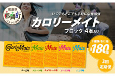 ≪3回定期便：合計180箱≫  カロリーメイト ブロック 4本入り 5種類 各12箱 計60箱【大塚製薬 定期便 チョコ バニラ メープル チーズ フルーツ 5大栄養素 徳島県 那賀町 非常食 常備食 災害 新生活 備蓄 長期保存 栄養食】MS-2-3