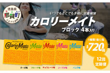 ≪12回定期便：合計720箱≫  カロリーメイト ブロック 4本入り 5種類 各12箱 計60箱【大塚製薬 定期便 チョコ バニラ メープル チーズ フルーツ 5大栄養素 徳島県 那賀町 非常食 常備食 災害 新生活 備蓄 長期保存 栄養食】MS-2-12