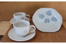 【巣林窯】ウミガメのコーヒー碗＆菓子鉢
