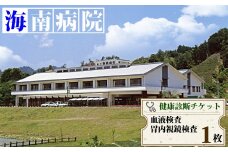 胃内視鏡検査・血液検査チケット（１名様分） 海陽町立海南病院 胃内視鏡検査・血液検査チケット（１名様分） 海陽町立海南病院