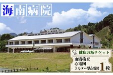心電図・ホルター型心電図・血液検査チケット（１名様分） 海陽町立海南病院 心電図・ホルター型心電図・血液検査チケット（１名様分） 海陽町立海南病院