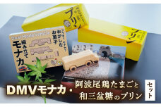 【DMV運行記念】DMV組み立てモナカ＆阿波尾鶏たまごと和三盆糖のプリンセット 和洋菓子 2種 詰め合わせ モナカ 最中 プリン 菓子 和菓子 洋菓子 セット 阿波尾鶏