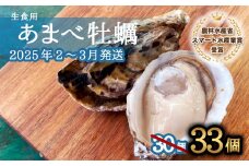 先行予約 あまべ牡蠣 33個 牡蠣 シングルシード 生食用 殻付き かき カキ オイスター 生ガキ 生牡蠣 生がき 生かき ギフト 貝 旨味   【2025年12月発送】