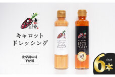 濃紅みつキャロットドレッシング 2種×各3本  人参 にんじん ドレッシング