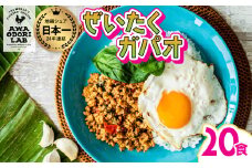 阿波尾鶏 ぜいたくガパオ 20食入 130g×20パック ガパオライス 国産 鶏肉 地鶏 エスニック タイ料理 常温 レトルト 