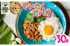 阿波尾鶏 ぜいたくガパオ 30食入 130g×30パック ガパオライス 国産 鶏肉 地鶏 エスニック タイ料理 常温 レトルト 