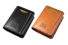 VanNuys カードが30枚～40枚程度入る小さい財布 本革 牛革 シュリンクレザー カードケース 大容量 名刺入れ バンナイズ ビンテージブラック