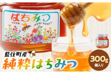 徳島県藍住町産純粋はちみつ　300g(箱入り)【1133283】