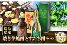 芋焼酎 リキュール 詰め合わせ セット (720ml×2本) 日新酒類株式会社《30日以内出荷予定(土日祝除く)》徳島県 上板町 お酒 酒 すだち 焼酎 送料無料 st-p