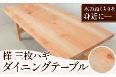 樺3枚ハギ ダイニングテーブル テーブル工房 卓《90日以内に出荷予定(土日祝除く)》樺 テーブル 机 インテリア 家具 工芸品 徳島県 上坂町