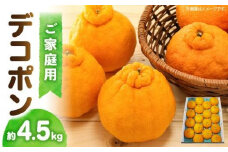 高松産季節の果物＜ご家庭用　デコポン＞約4.5kg【2026年2月下旬～2026年4月上旬配送】