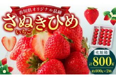 さぬきひめいちご化粧箱　2箱(各約400g)【2025年1月上旬～2025年4月下旬配送】
