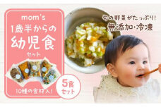無添加冷凍幼児食mom’s　1歳半からの幼児食(100g×5パック)｜幼児食 離乳食 ベビーフード 赤ちゃん用 無添加 オーガニック 手作り 冷凍 セット 湯せん お手軽調理 簡単調理 高松 香川