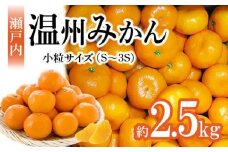 瀬戸内温州みかん　小粒サイズ　約2.5kg【10月中旬～1月下旬配送予定】