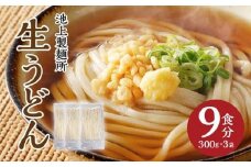 本家　池上製麺所　生うどん9食（麺のみ）｜うどん 生麵 るみおばあちゃん うどんセット 生うどん 麺 麺類 香川 香川県 高松 讃岐 さぬき
