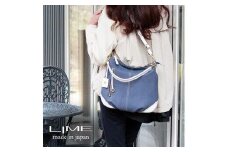 LIME（ライム）　デニムレザー　２wayショルダーバッグ　アイボリー