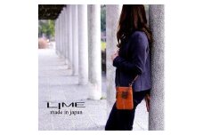 LIME（ライム）　ヌメ革ミニショルダーバッグ　キャメル