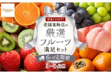 【6ヶ月連続定期便】 創業130余年！老舗果物店の厳選フルーツ詰合せ♪満足セット（3～5品種）