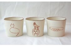 コップ 丸亀市猪熊弦一郎現代美術館 猪熊猪口 すわり猫 頭上猫 魚 セット お猪口 湯呑み 茶碗 食器 おしゃれ