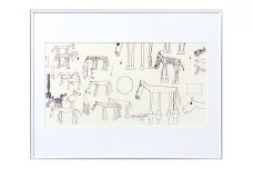 丸亀市猪熊弦一郎現代美術館 シルクスクリーン 馬 ホワイト 絵画 絵 インテリア モダン 美術館
