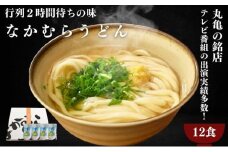うどん 香川 半生うどん 12食 セット 行列のできる 丸亀の銘店 なかむらうどん かけうどん 詰め合わせ 讃岐うどん 半生 麺 麺類 めんつゆ うどんセット さぬき 讃岐 香川県 丸亀 丸亀市