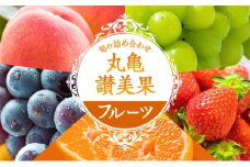 旬のフルーツ詰合せ！丸亀讃美果／ 果実 果物 旬 今が旬 シャインマスカット 桃 みかん いちご ピオーネ ぶどう　詰め合わせ 詰合せ デザート 人気果物 人気フルーツ 香川 丸亀