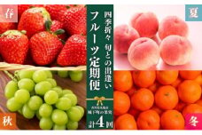 フルーツ 定期便 4回　旬に出逢う城下町の果実 定期配送 いちご 桃 シャインマスカット みかん ぶどう 果実 果物 フルーツ 旬のフルーツ フルーツギフト フルーツ定期 フルーツ定期便 果物定期 果物定期便 人気果物 人気フルーツ 香川県 丸亀市
