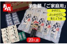 おか泉 半生麺「ご家庭用」（「かけだし」「ぶっかけだし」タイプ）20人前 さぬきうどん 行列のできる店 / うどん 麺 麺類