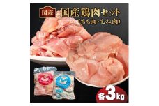 国産鶏もも肉&むね肉セット（冷凍）各3kg 鶏肉 とり肉 むね肉 もも肉 正肉 ムネ肉 モモ肉 チキン 真空冷凍 クール ブロック 真空パック 小分け 個包装 使いやすい ジューシー コラーゲン たんぱく質 ヘルシー 肉厚 旨味 美味しい 切り身 人気 取り寄せ BBQ バーベキュー 唐揚げ チキン南蛮 焼き鳥 焼鳥 簡単 ふるさと納税 丸剛産業 香川県 丸亀市