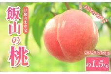 桃 2025年 約 1.5kg 6個 もも モモ 白桃 黄桃 飯山の桃 ピーチ 果物 くだもの フルーツ 果実 旬 新鮮 箱入り 冷蔵 贈答 ギフト プレゼント お中元 飯山 香川県丸亀市 発送：2025年9月中旬～