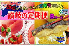 坂出産のフルーツとさぬきの特産品の定期便4回【Bコース】