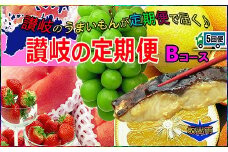 坂出産のフルーツとさぬきの特産品の定期便5回【Bコース】