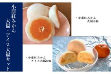 小原紅みかん大福（85g×6個）+小原紅みかんアイス大福（70g×6個）セット｜配送不可地域：北海道・沖縄県・離島｜ふるさと 納税 返礼品 お取り寄せ 取り寄せ グルメ 柑橘 スイーツ お菓子 スィーツ スウィーツ おかし フルーツ大福 大福 だいふく