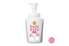 hadakara（ハダカラ）ボディソープ　泡で出てくるタイプ　フローラルブーケの香り　本体550ml 12本セット