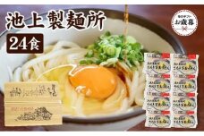 【お歳暮ギフト】讃岐生うどん24食入（1袋3食入×8袋）＊鎌田醤油だし醤油付＊池上製麺所監修！｜うどん 生麺