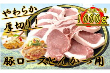 柔らか厚切り！豚ロースとんかつ用　1kg(8～12枚入り)