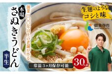 【リピーター多数】さぬきうどん半生　30人前（3人前×10袋）