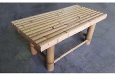 【竹工芸品】竹ベンチ　茶