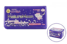 ナチュラムーン生理用品　夜用羽付き10個入×24個（1ケース）