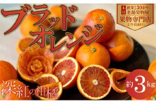 【2026年3月中旬より順次発送】深紅の柑橘「ブラッドオレンジ」　約3kg 