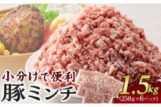豚ミンチ 250g×6袋 (約1.5kg) 小分け 個包装 冷凍【国産 豚肉 ひき肉 挽肉 ミンチ 餃子 肉団子 パスタ ハンバーグ 香川県 さぬき市】