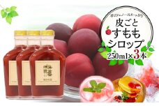 皮ごとすももシロップ 3本（250ml×3)【フルーツ シロップ すもも スモモ 香川県 さぬき市】