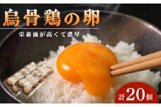 烏骨鶏卵 20個セット【卵 たまご 烏骨鶏 うこっけい 卵焼き ゆで卵 卵かけご飯 香川県 さぬき市】