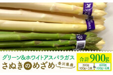 期間限定 アスパラガス（さぬきのめざめ）600g・ホワイトアスパラガス300g 合計900g