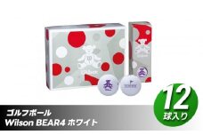ゴルフボール Wilson BEAR4 12球入 1ダース【ホワイト】 ゴルフ キャスコ kasco