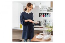 スタイリッシュVネック割烹着（カラー：ブラック） エプロン