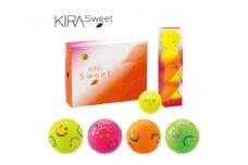 ゴルフボール KIRA SWEET フルキャラ 12球入 1ダース【ライム】 レディース ソフト ゴルフ kasco キャスコ
