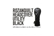 ロザンキルトヘッドカバー ユーティリティー(カラー：ブラック/番手：UX)【ゴルフ ヘッドカバー ユーティリティー 用 ミトン ロザンキルト カバー 香川 さぬき KAMAKURA HANDS CRAFT】
