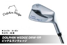 ゴルフクラブ ドルフィンウェッジ DPW-119 ピッチ&ラン ウェッジ ロフト角48度【クラブ長さ：34インチ】カーボンシャフト ゴルフ キャスコ kasco